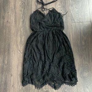 Black lace dress